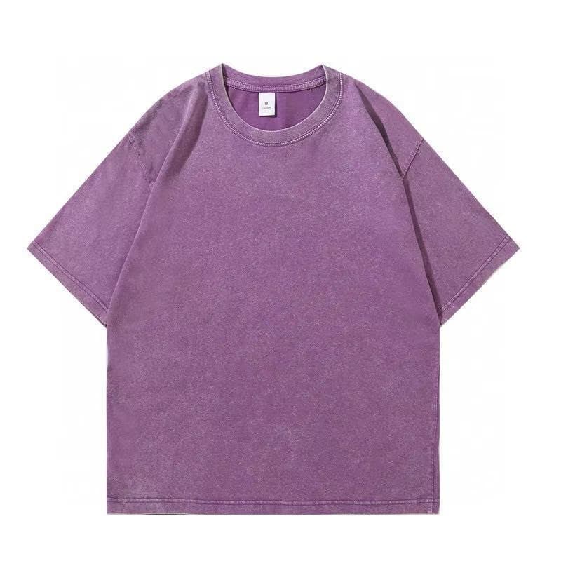 FRANELA OVERSIZE DESTEÑIDA 260 GR · MORADO